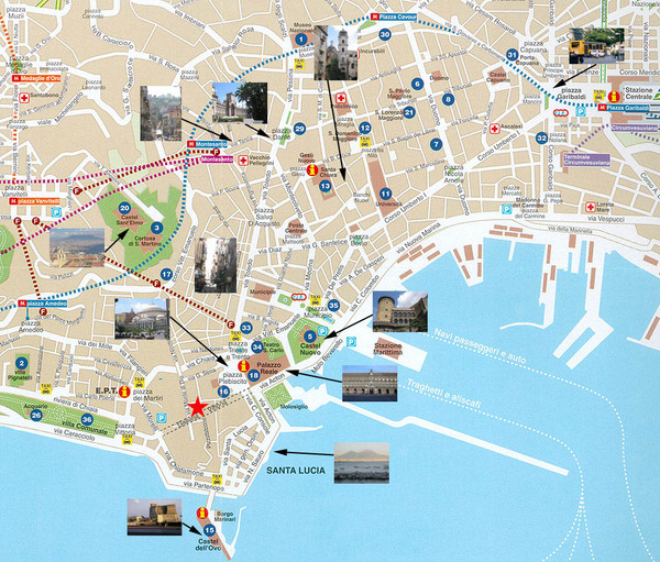 Napoli touristique carte